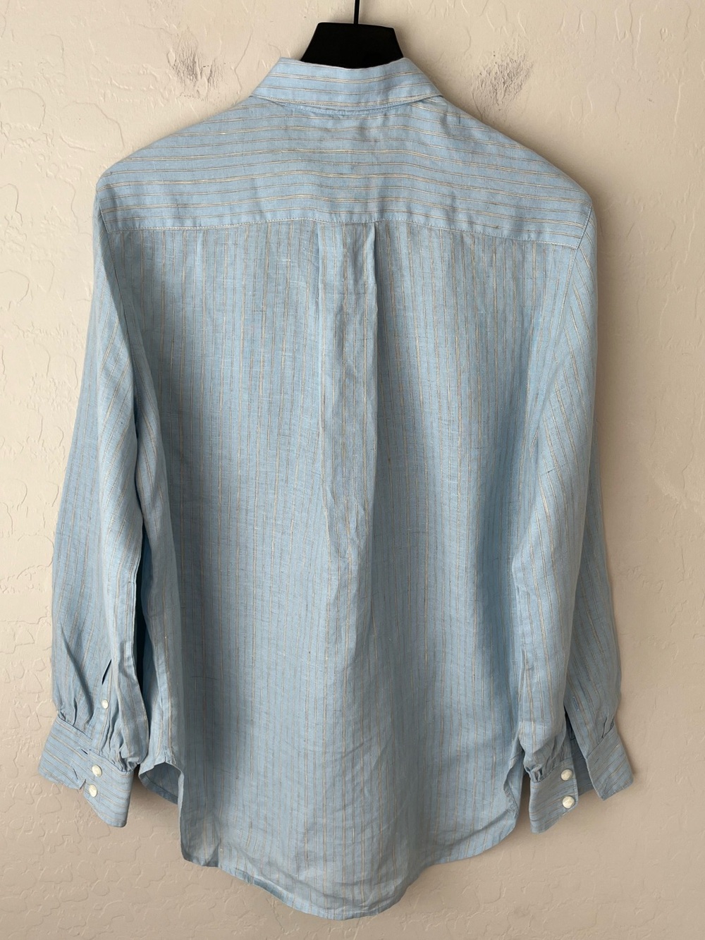 Rag and Bone Maxine Stripe Linen Button Down Shirt Blue Size Women’s Medium - Picture 3 of 7
